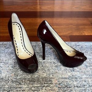 Enzo Angiolini dark red heels
